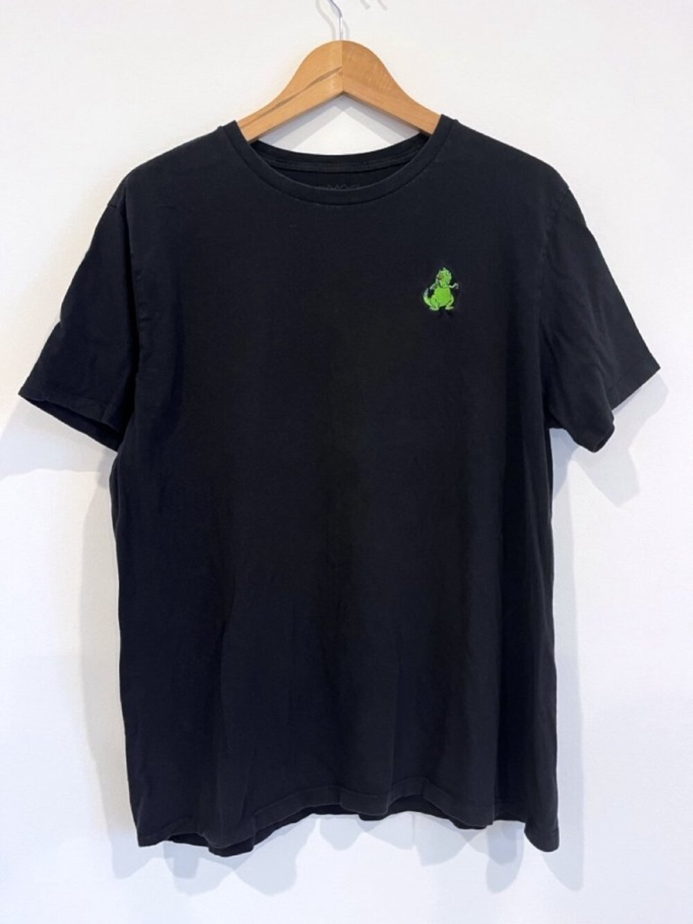 Rugrats Reptar Embroidered Black Tee L Nickelodeon